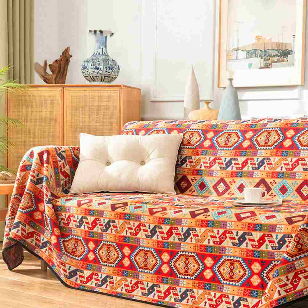 Moroccan Jacquard Multifunctional Throw Blanket Couch Cover - News Pet Shop