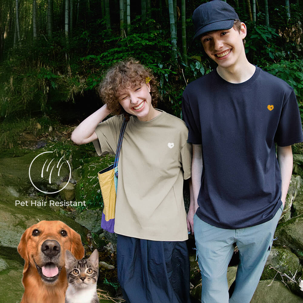 Solid Color Lightweight Cooling Pet Hair Resistant Unisex T-shirt - News Pet Shop