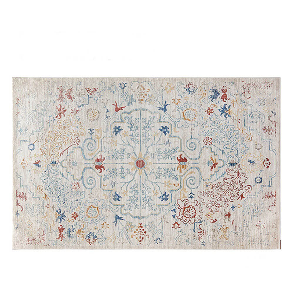 Vintage Blue & Cream Pet-Friendly Area Rug - Timeless Elegance for Your Home - News Pet Shop