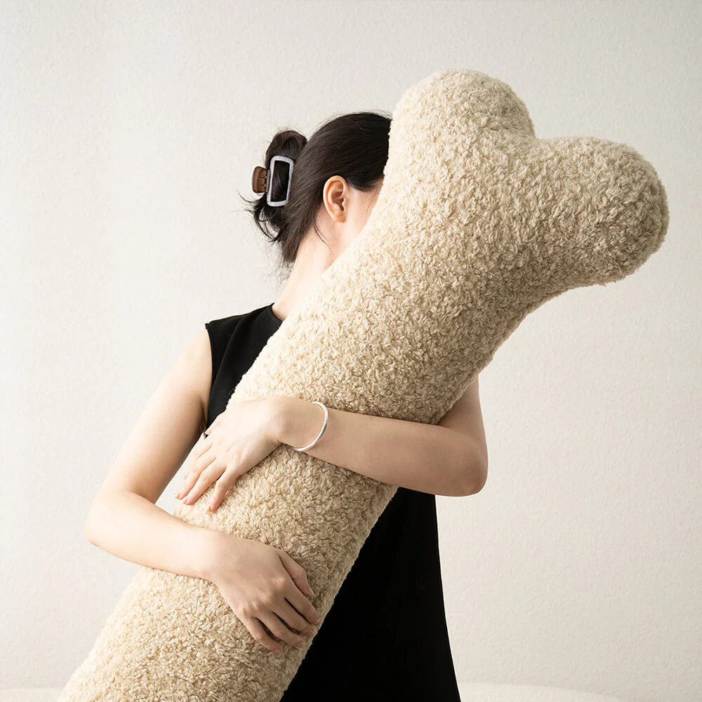 Plush Bone-Shaped Sofa Pillow Soft Cozy Decorative Cushion - News Pet Shop