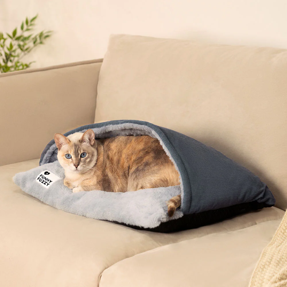 Ultra Soft Fuzzy Kitty Sleeping Bag Cat Bed - News Pet Shop