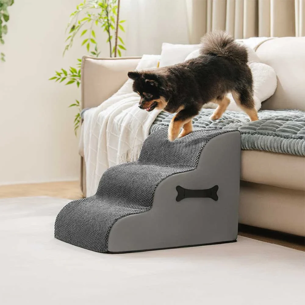 Adjustable Non-Slip Washable Soft Dog Stairs with Gentle Ramp - News Pet Shop