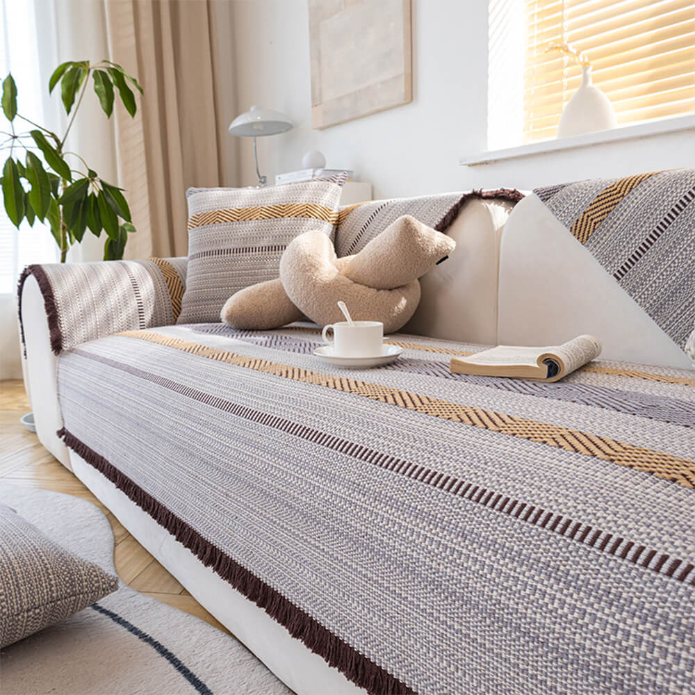 Classic Natural Cotton Linen Breathable Couch Cover - News Pet Shop