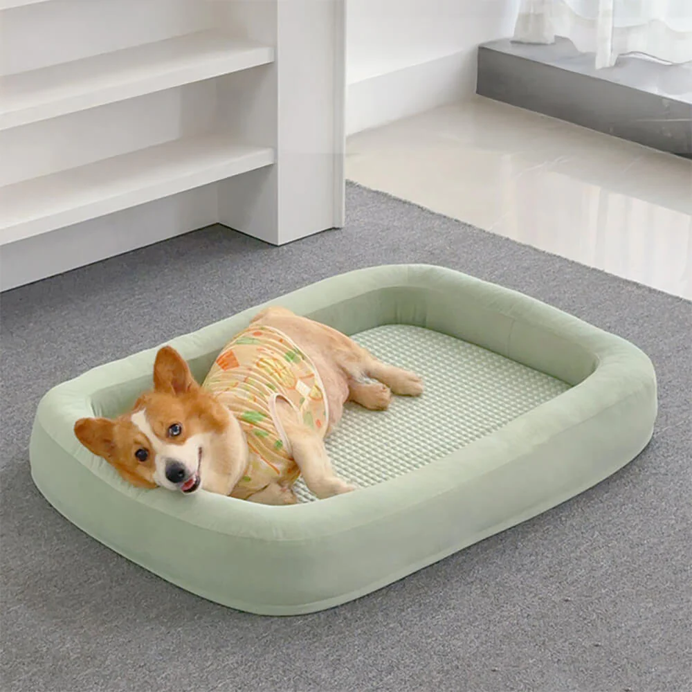 Soft Cooling Reversible Washable All-Season Oval Dog Bed - News Pet Shop
