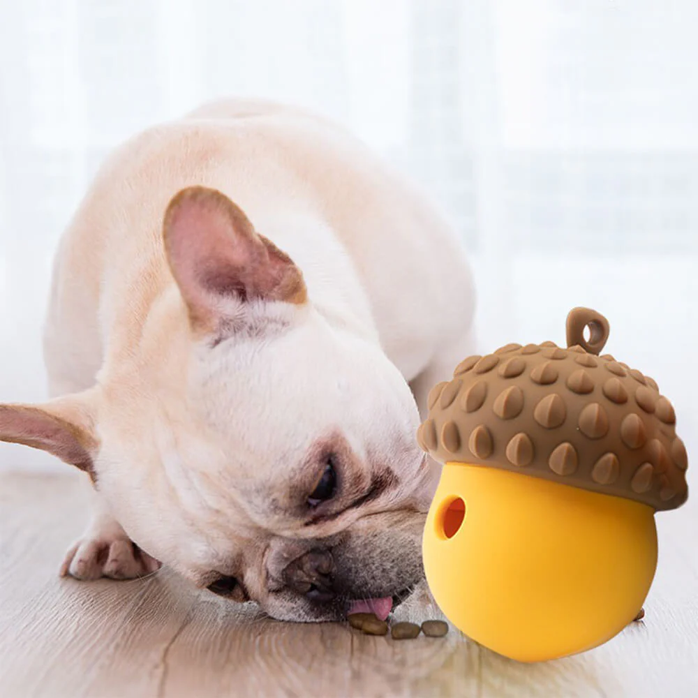 Pinecone Shape Interactive Leaking Food Ball Slow Feeder Dog Toy - News Pet Shop