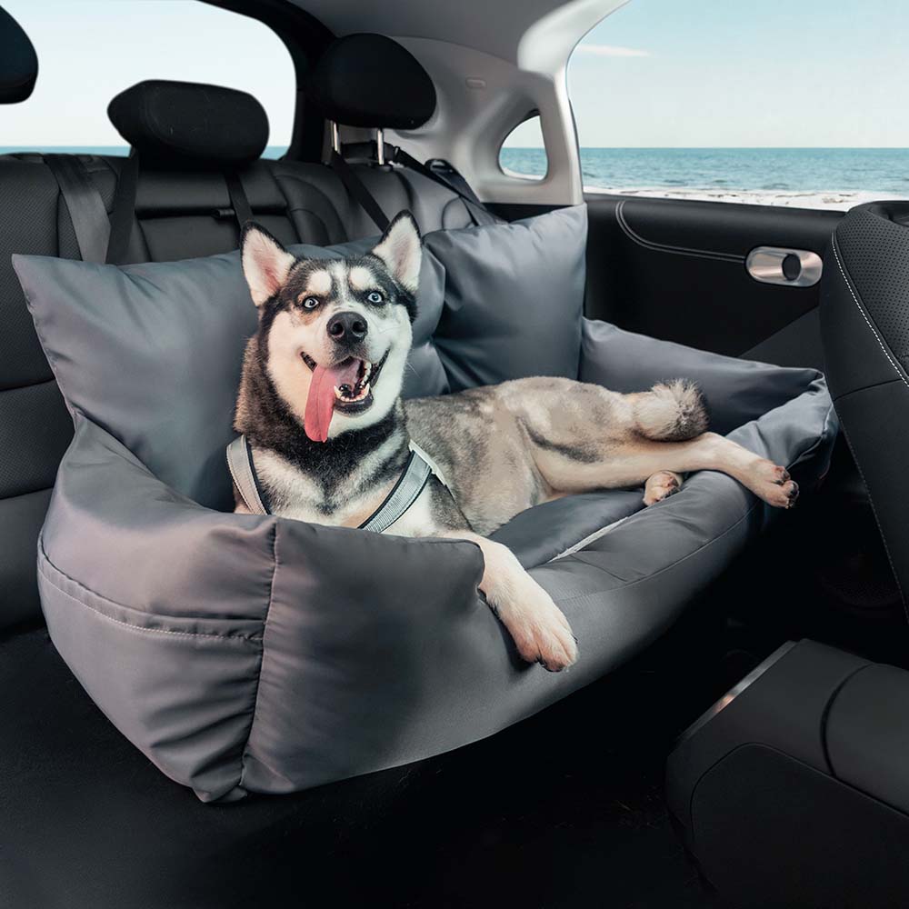 Travel Bolster Safety Waterproof Medium Large Dog Car Back Seat Bed - News Pet Shop