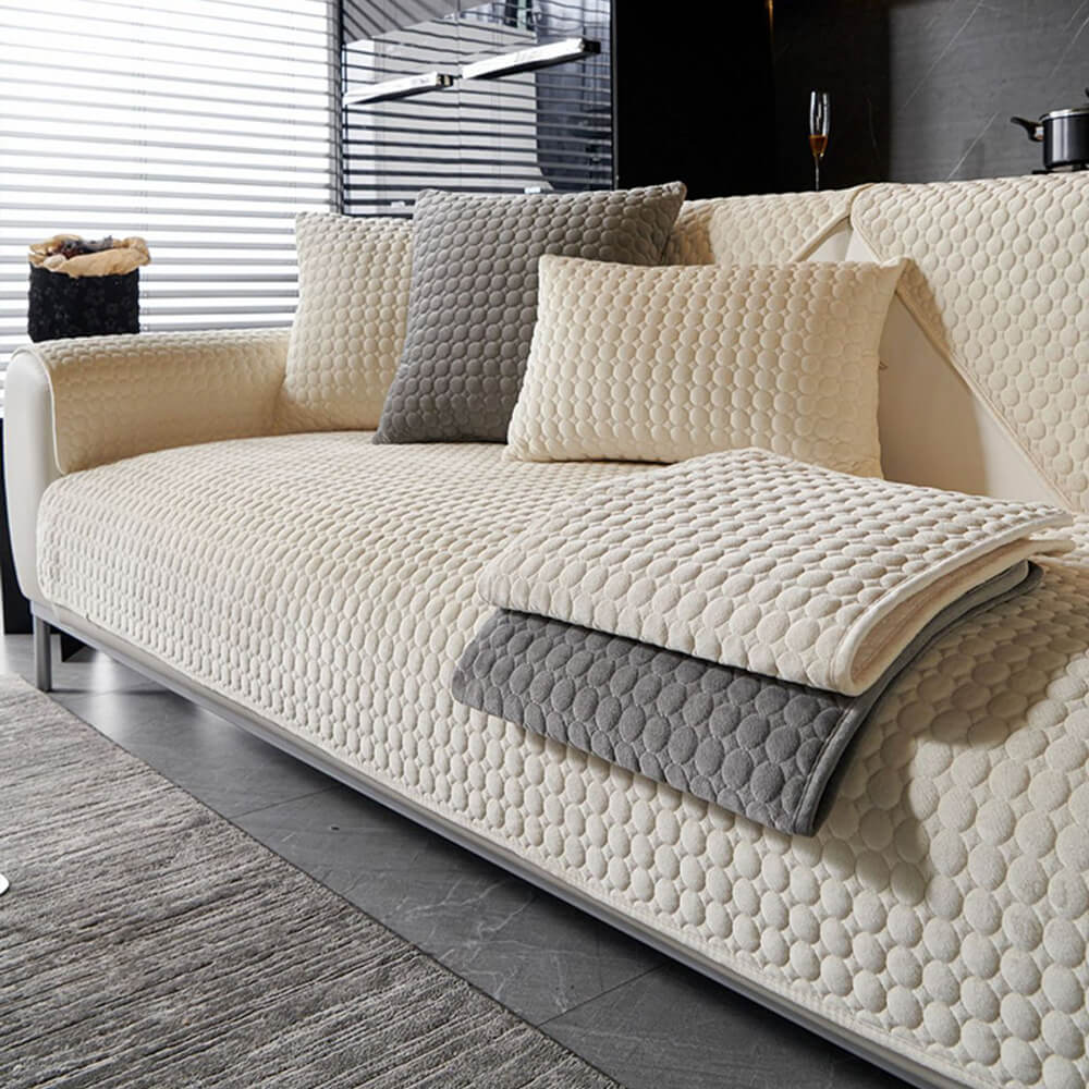 Round Quilted Suede Moisture-Absorbent Breathable Non-Slip Couch Cover - News Pet Shop