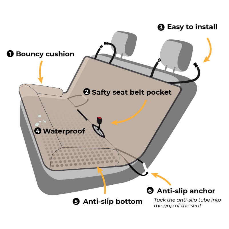 Travel Dog Car Safety Seat Rear Seat Protection - News Pet Shop