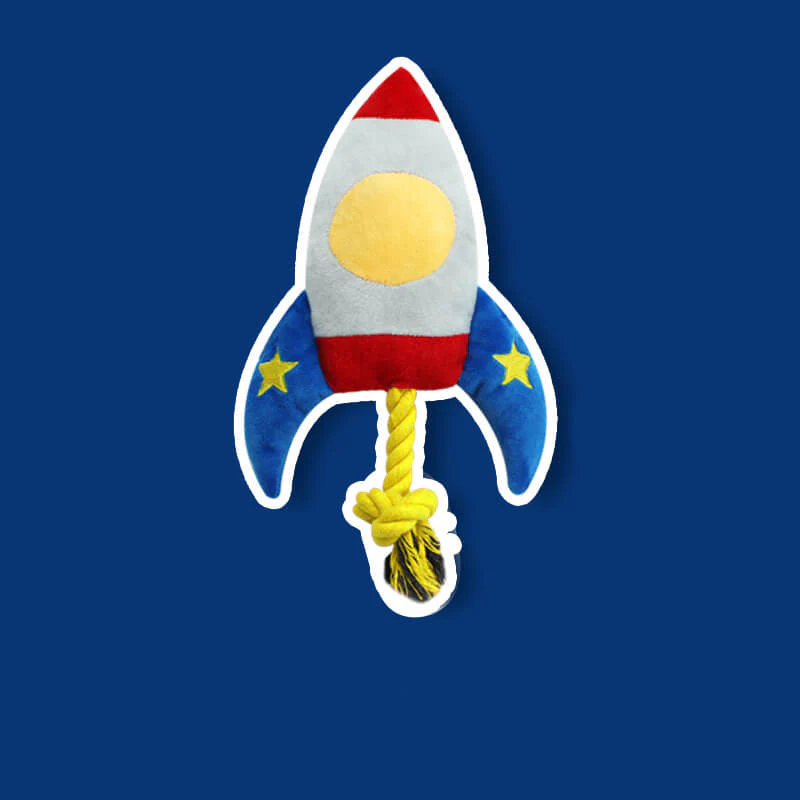 Rocket Plane Toy Playful Squeaky Toy Dog Chew Toy - News Pet Shop