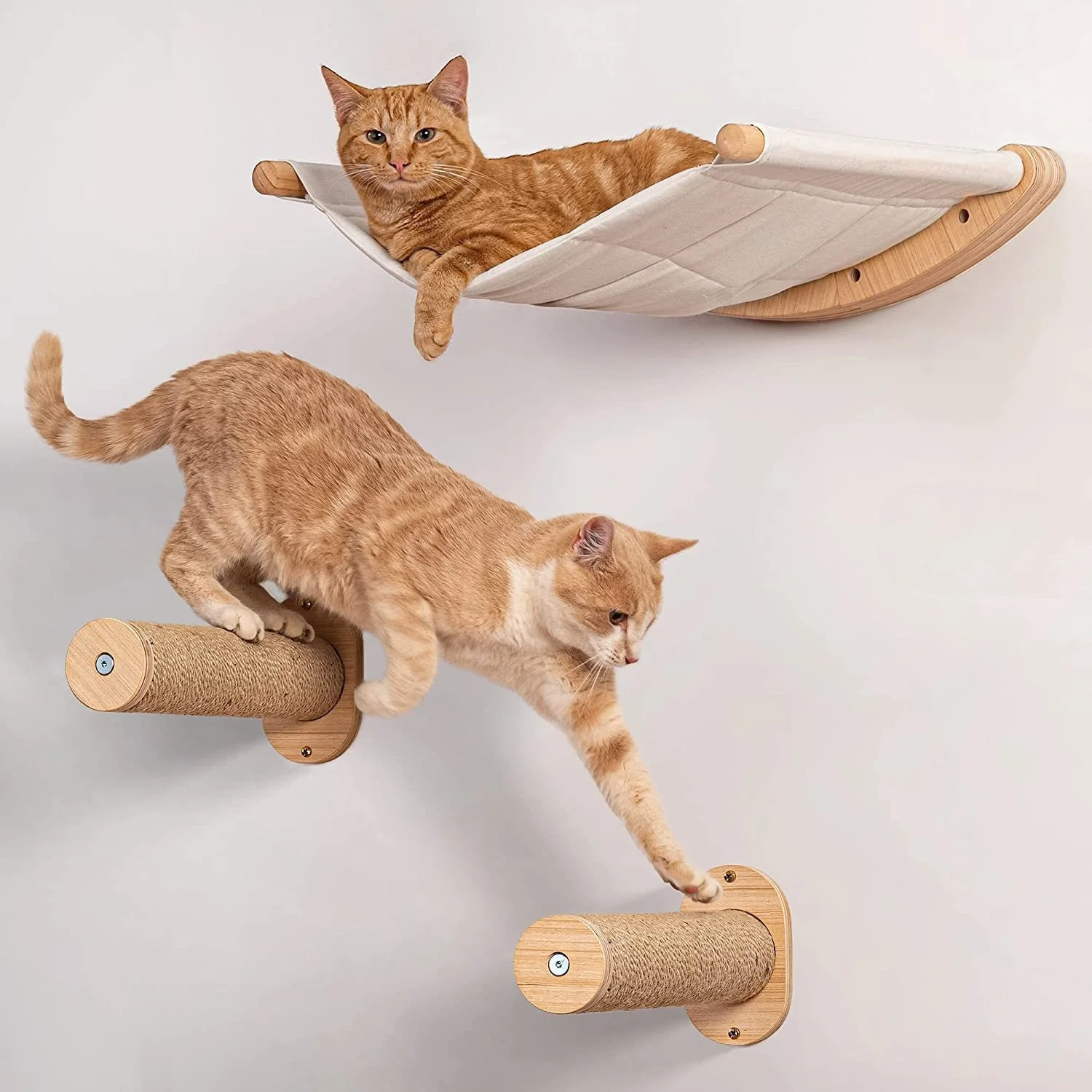 Wall-Mounted Cat Shelves Cat Wall Hammock with Steps - News Pet Shop