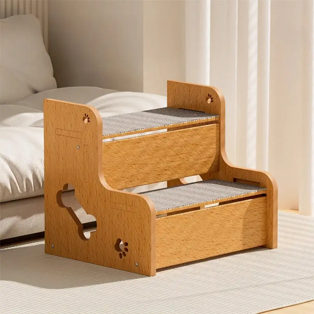 Safe Sturdy Wood Non-Slip Dog Ramp Stairs - News Pet Shop