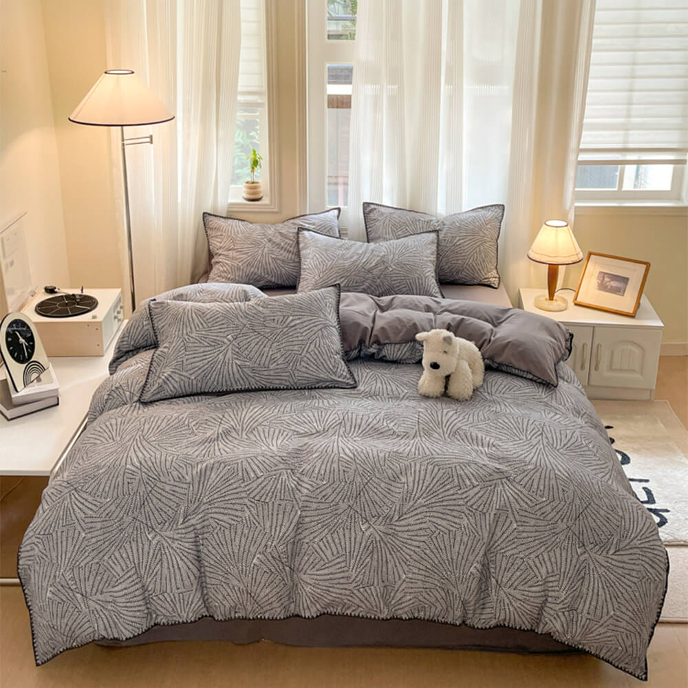 Classic Leaf Style Pure Cotton Sanded Bedding - News Pet Shop