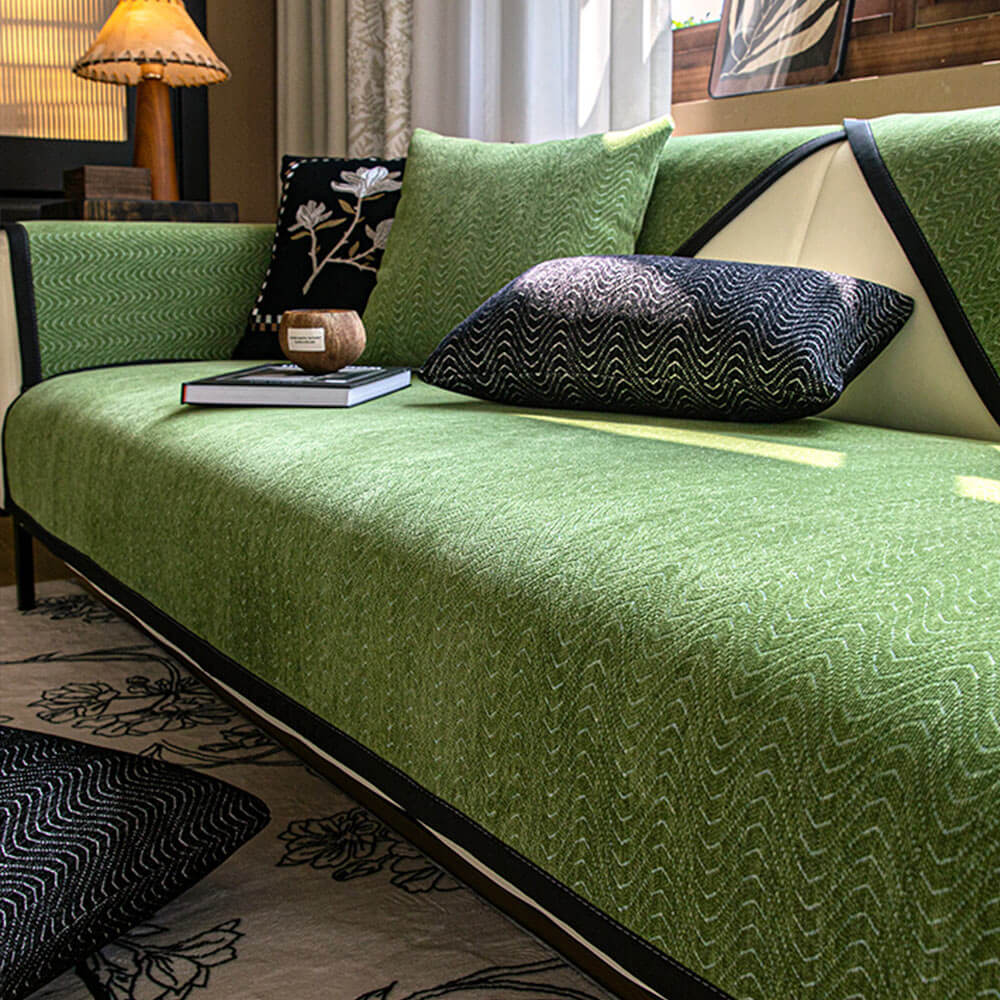Chenille Anti-Slip Cat-Scratch Resistant Wavy Texture Premium Couch Cover - News Pet Shop