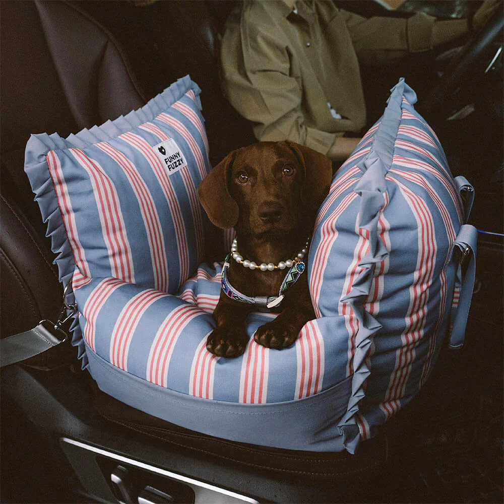 Lace Stripe Travel Safety Waterproof Dog Car Seat Booster - News Pet Shop