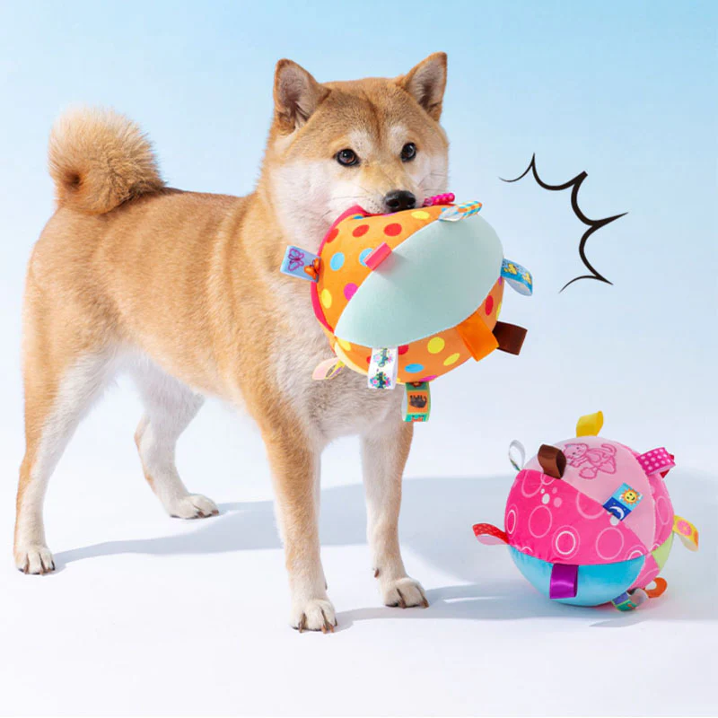 Cute Embroidered Squeaky Ball Interactive Dog Toys - News Pet Shop