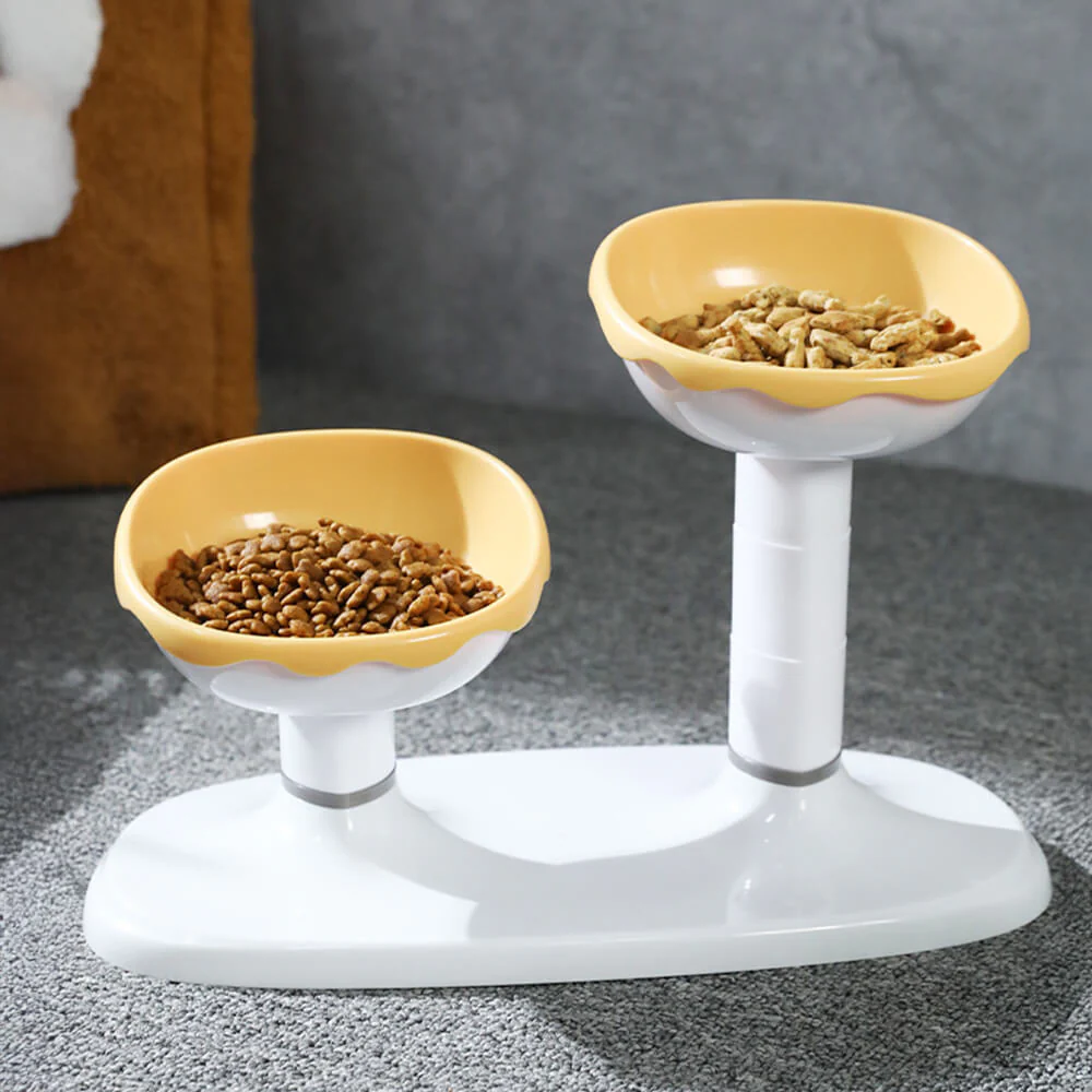Multifunctional Adjustable Neck Protection Double Pet Bowl - News Pet Shop