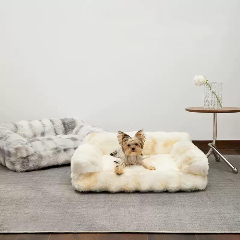 Fluffy Plush Thickened Cozy Pet Calming Bed Dog Cat Sofa Bed - News Pet Shop