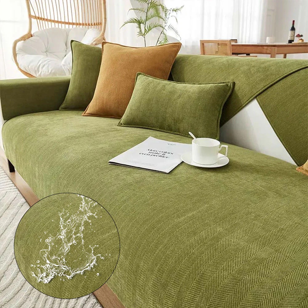 Herringbone Chenille Fabric Waterproof & Antifouling Couch Covers - News Pet Shop