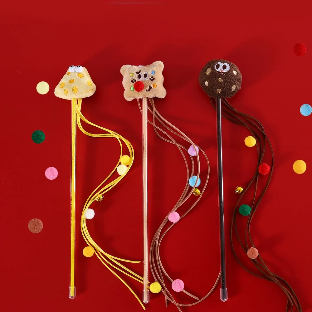 Funny Cookie Cat Teaser Stick Set - News Pet Shop