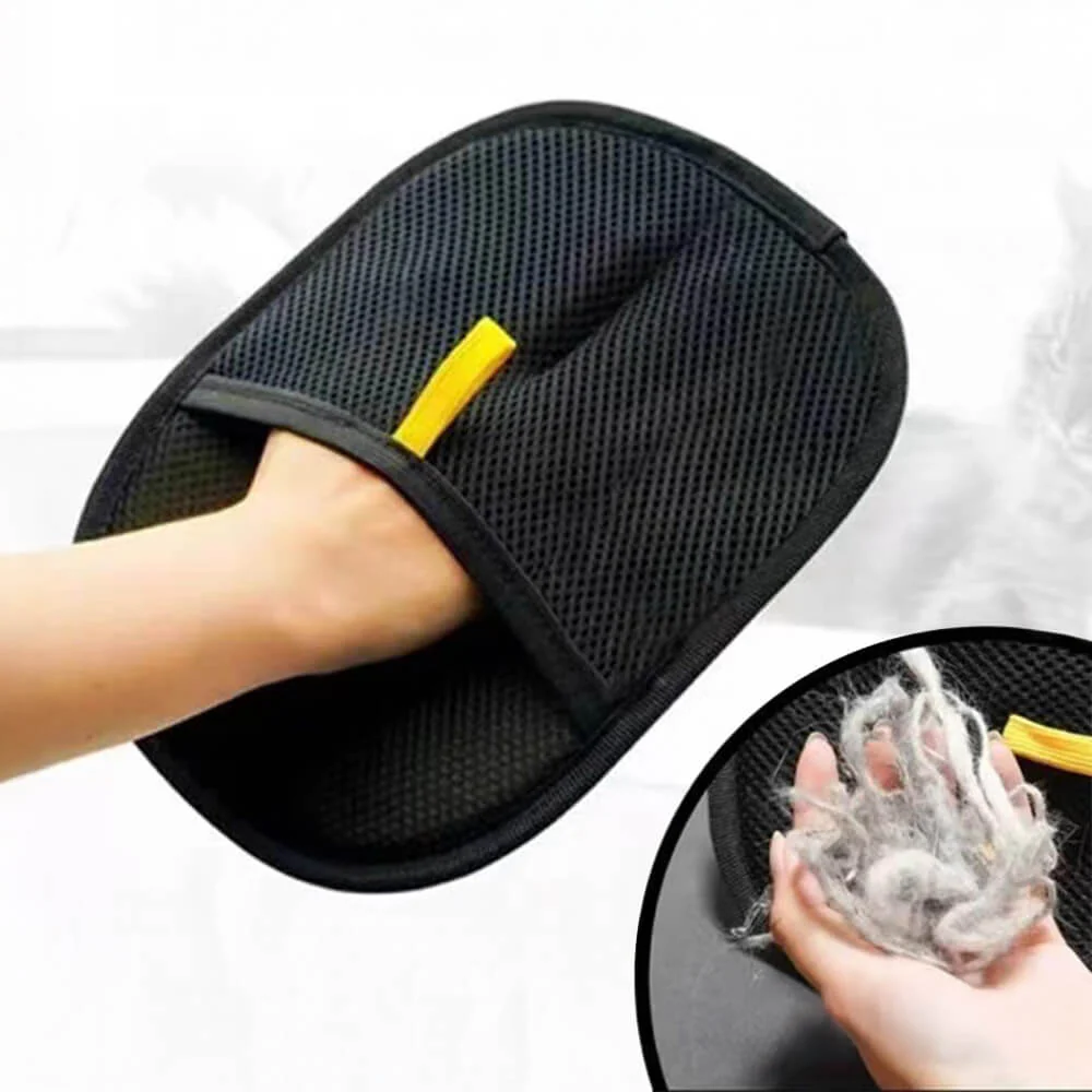 Pet Hair Removal Glove with Dual-Sided Electrostatic Bristles - News Pet Shop