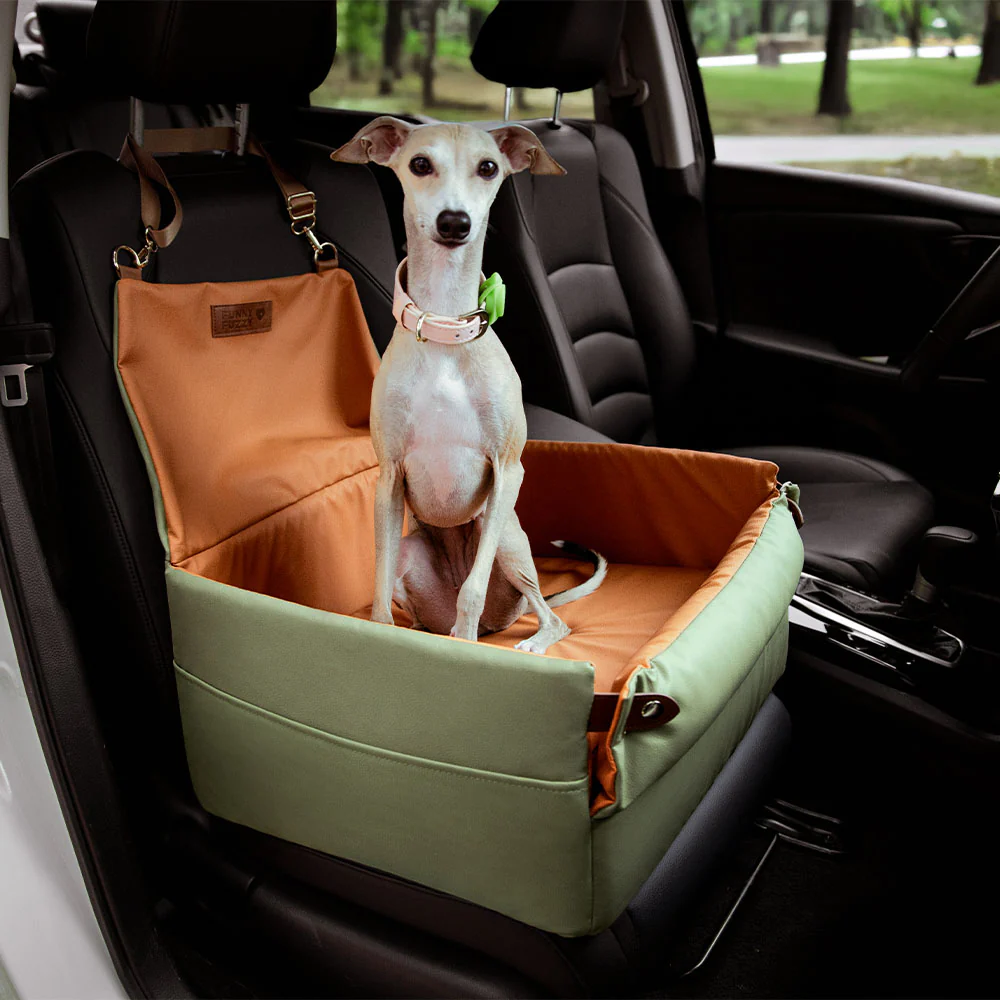 Elevated Faux Leather Deluxe Dog Car Seat Booster Bed - Urban Voyager - News Pet Shop