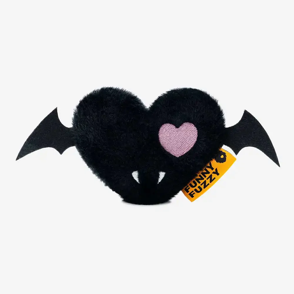 Halloween Plush Squeaky Dog Toy - Bat Heart - News Pet Shop