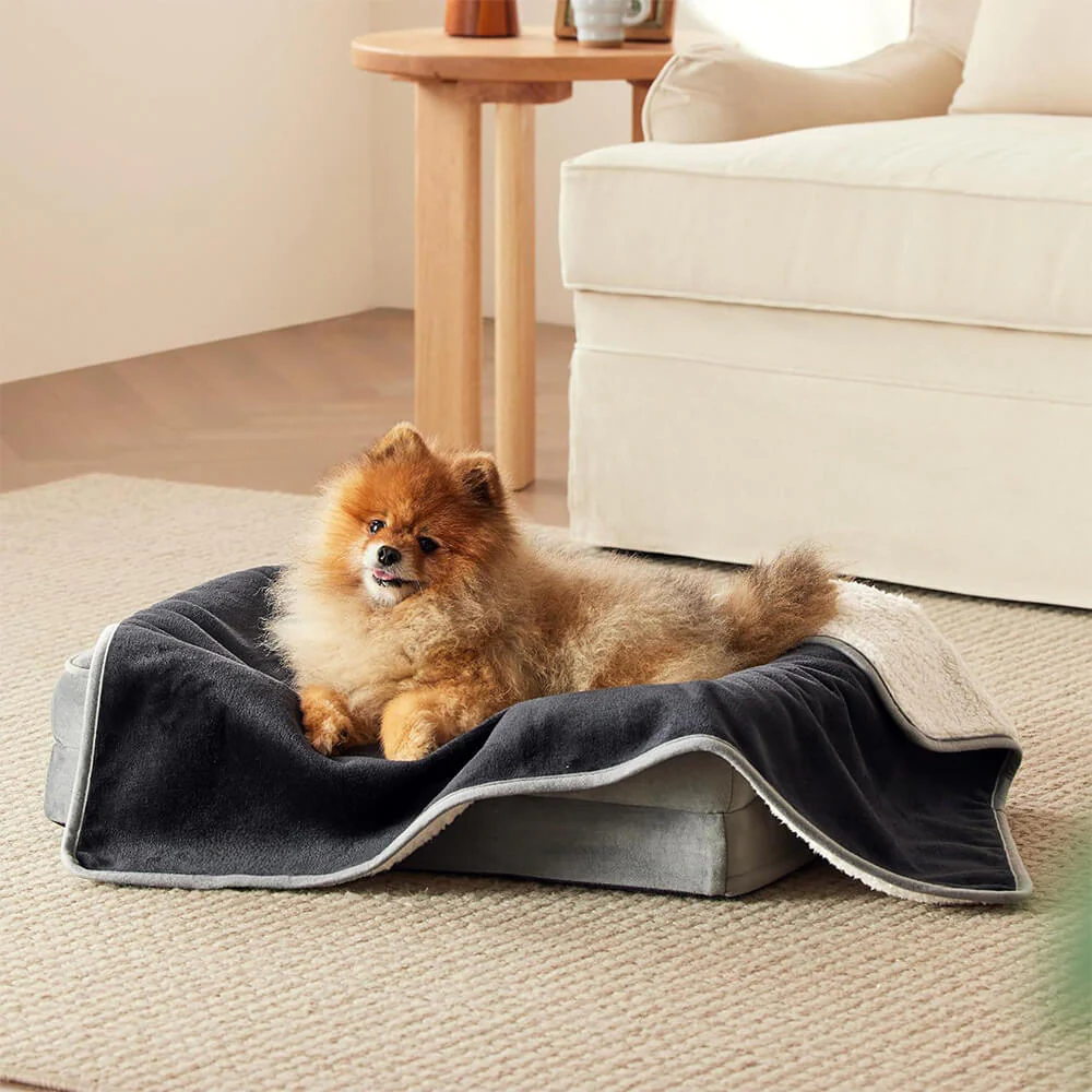 Cozy & Protective Throw Reversible Fleece Pet Blanket - News Pet Shop