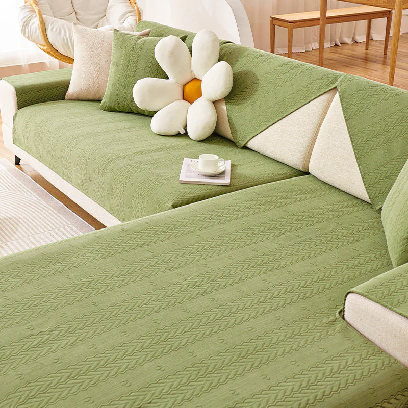 Chenille Wheat Ear Printed Breathable Non-slip Couch Cover - News Pet Shop