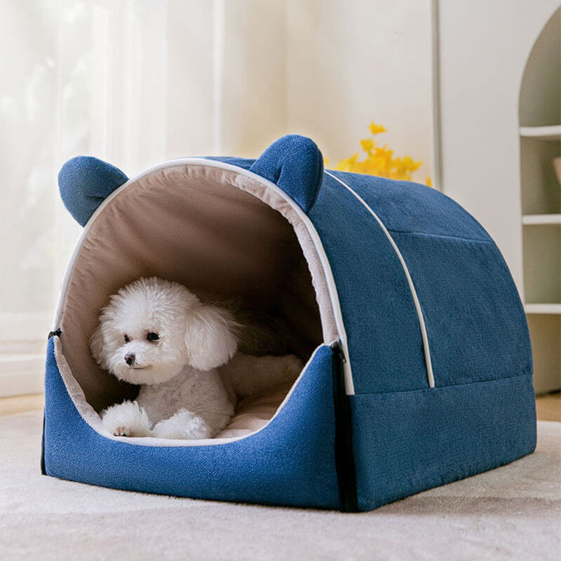 2 in 1 Cute Bear Ears Removable Dog House - News Pet Shop