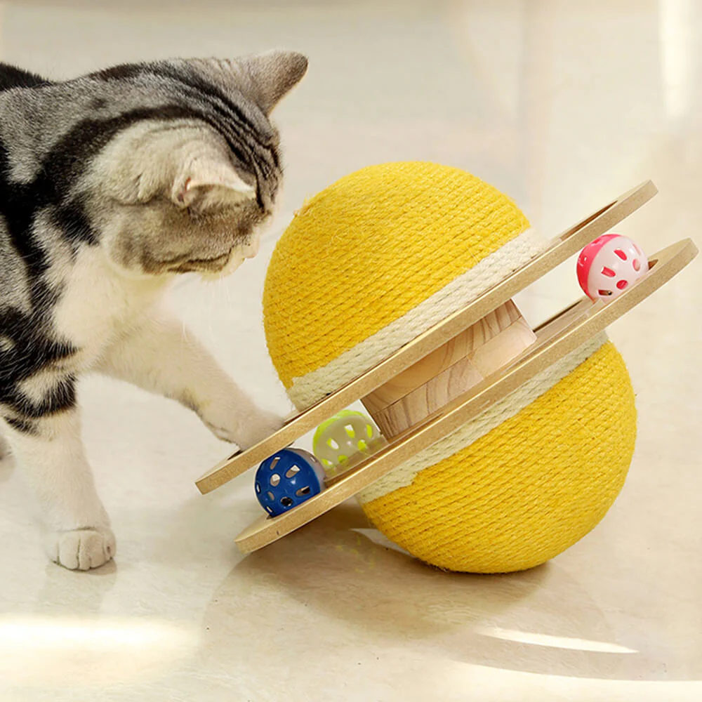 Sisal Scratching Ball Interactive Cat Toy - News Pet Shop