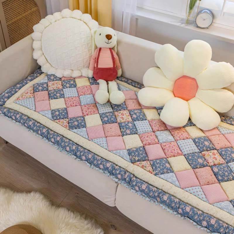 Floral Handmade Pure Cotton Protective Couch Cover - News Pet Shop