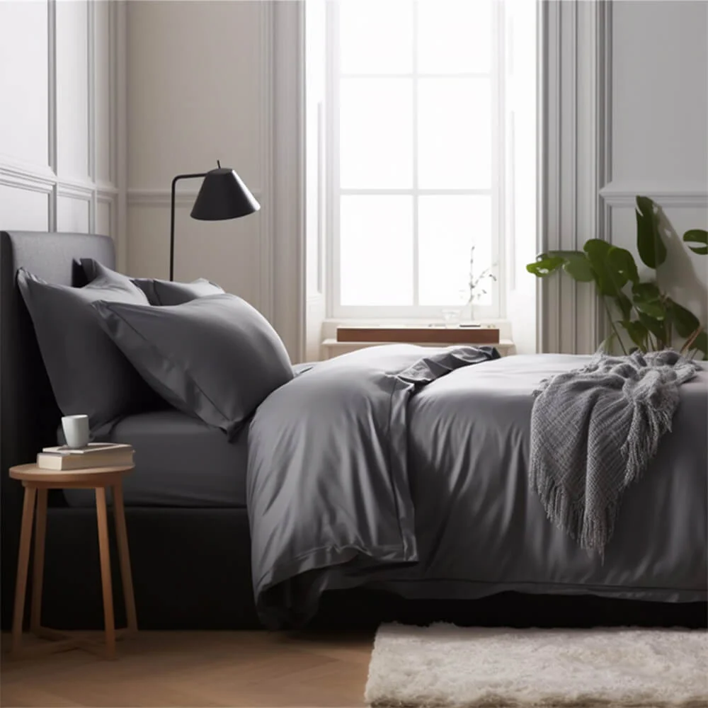 Comfortable Luxury Sateen 100% Bamboo Duvet Cover Bed Sheet Set - News Pet Shop