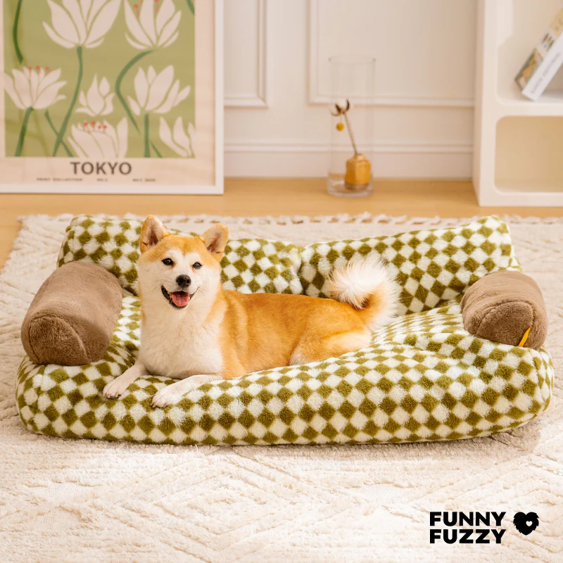 Vintage Leisure Diamond Dog & Cat Sofa Bed - News Pet Shop