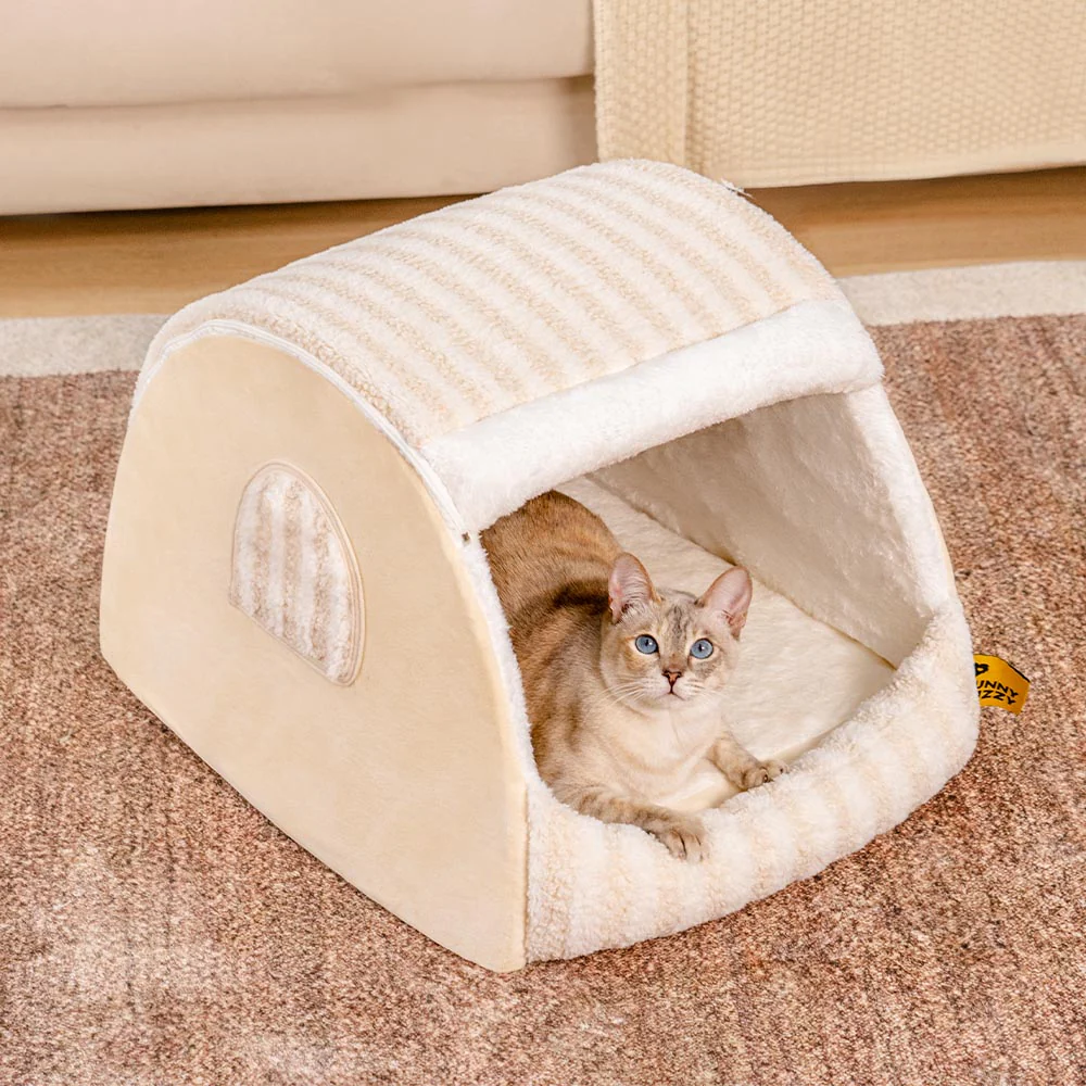 Striped Cozy Cat House - Cozy Retreat - News Pet Shop