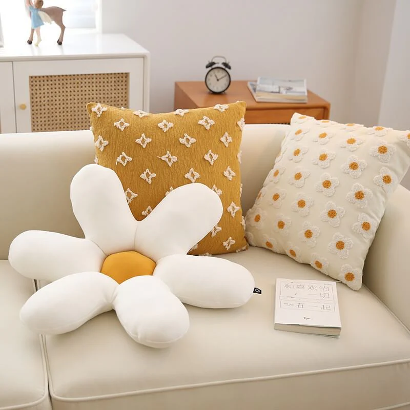 Sofa Pillow Embroidered Daisy Pillow - News Pet Shop