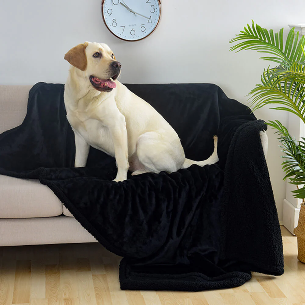 Waterproof Flannel Sherpa Fleece Thickened Dog Blanket - News Pet Shop