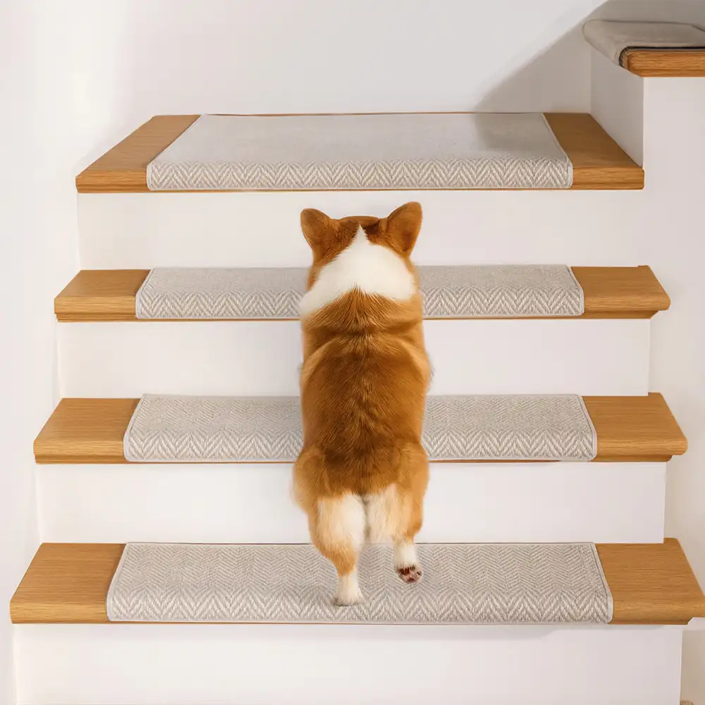 Herringbone Wear-Resistant Stair Protection Tape Free Carpet Stair Treads - News Pet Shop