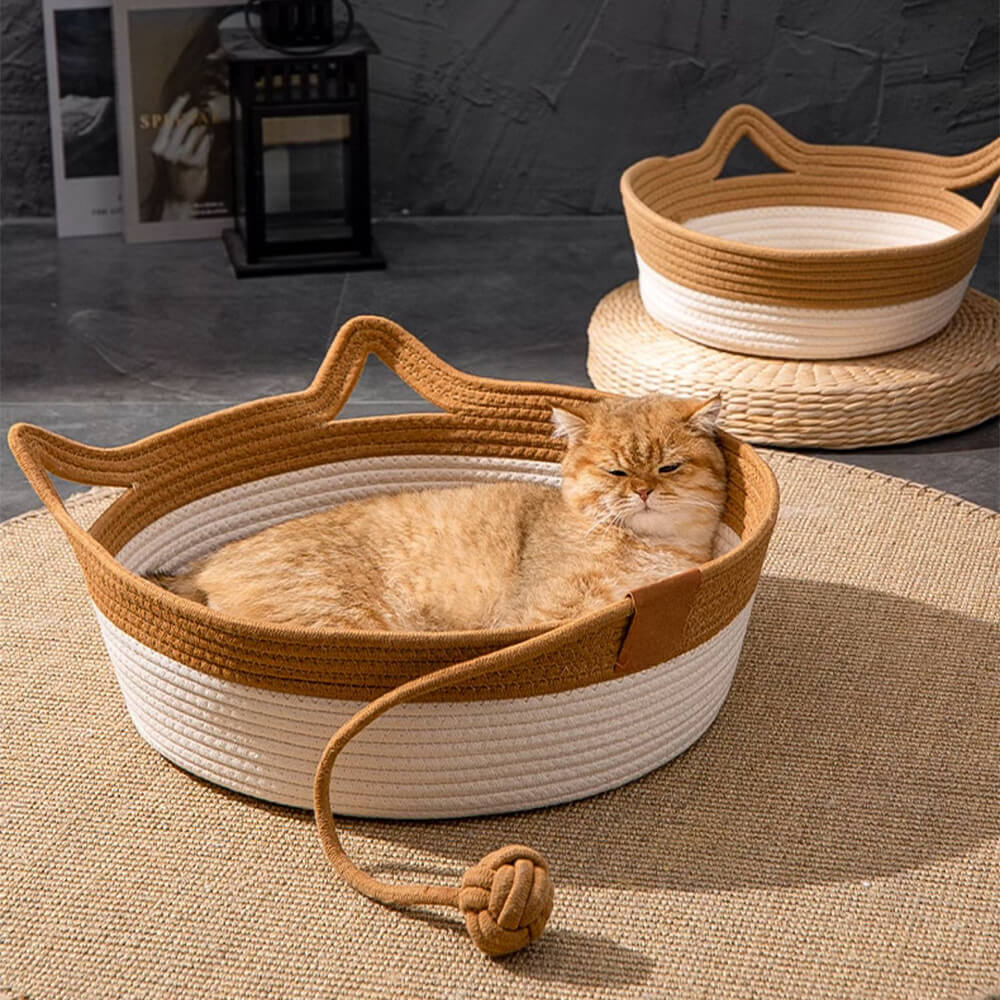 Handmade Cozy Multi-Use Durable Woven Cat Nest Bed - News Pet Shop