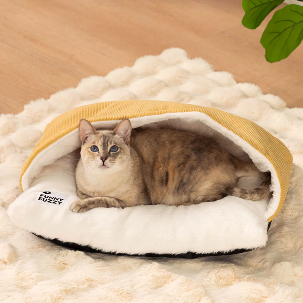 Ultra Soft Fuzzy Kitty Sleeping Bag Cat Bed - News Pet Shop