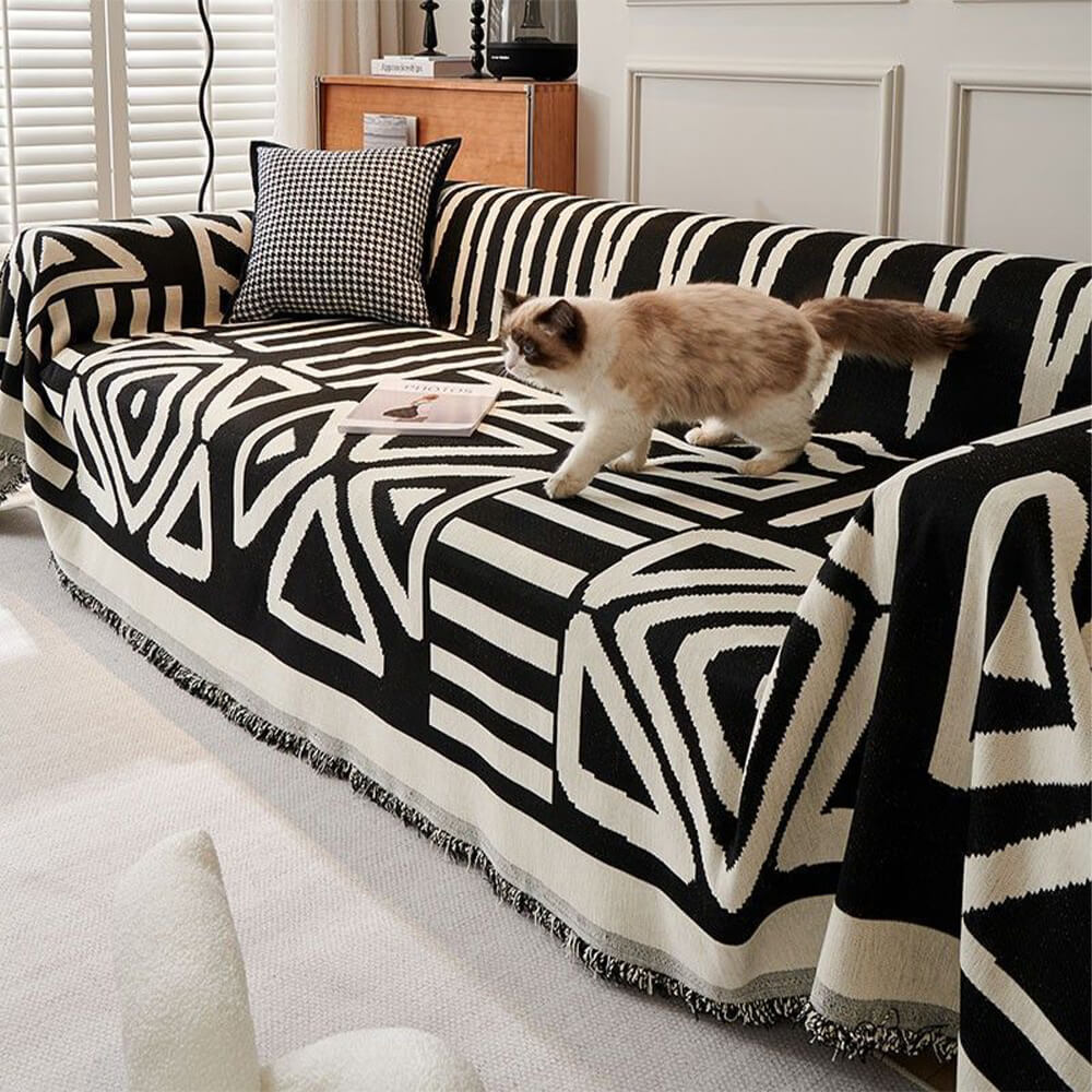 Five-Color Geometric Sofa Cover - Bold Patterns for a Modern Look - News Pet Shop
