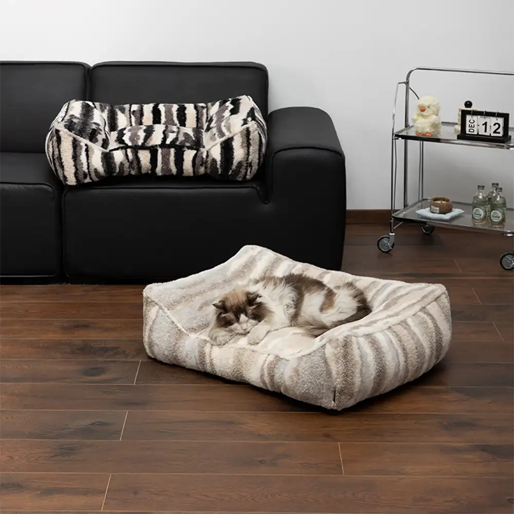 Artistic Faux Lambs Wool Warm Scratch-Resistant & Deep Sleep Comfort Large Dog Bed - News Pet Shop