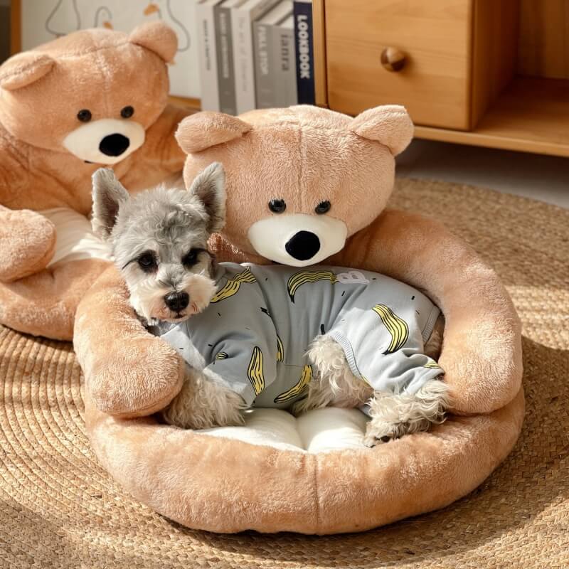 Cute Detachable Cuddle Bear Cat Bed - News Pet Shop