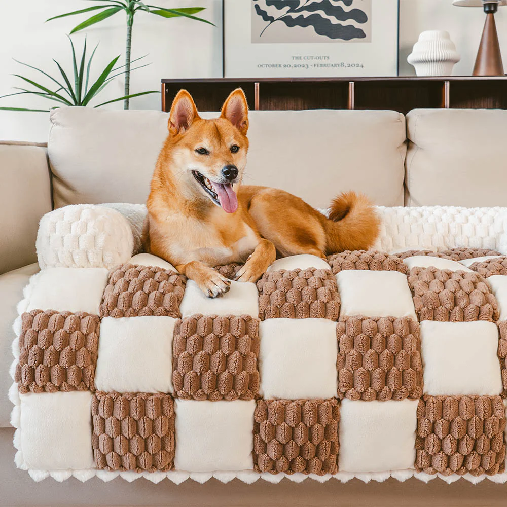 Plaid Cozy Sofa Protector Dog Mat - SnugPad - News Pet Shop