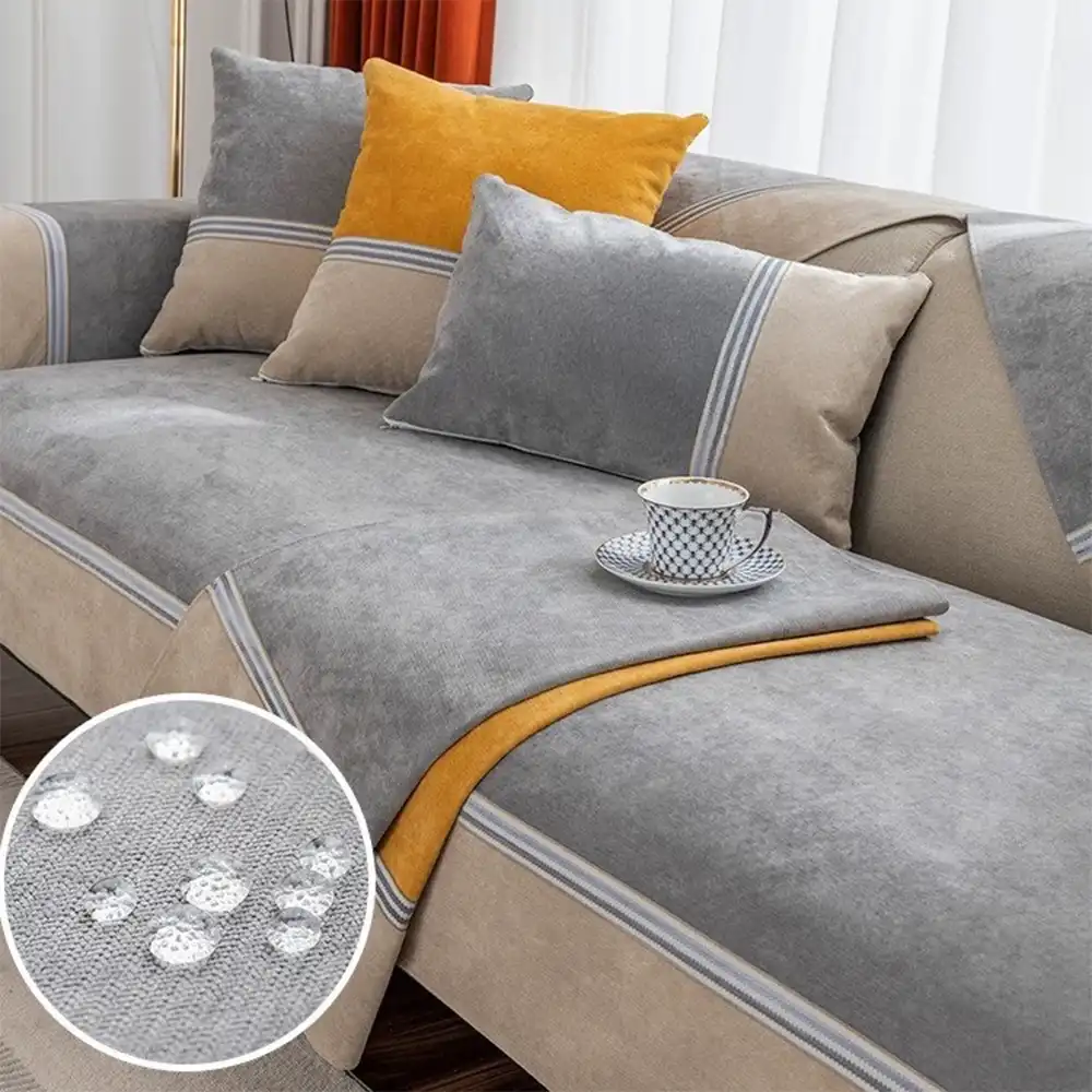 All Seasons Water-Resistant Colorblock Anti-Slip Couch Cover for Pets and Kids - News Pet Shop