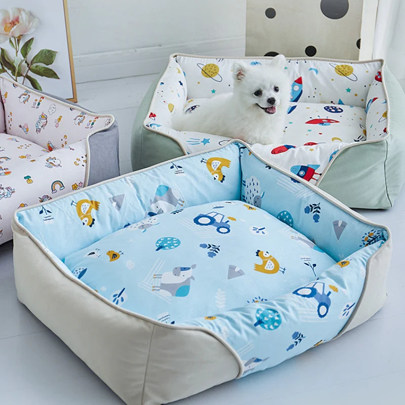 Cartoon Soft Neck Guard Dog Bed - News Pet Shop