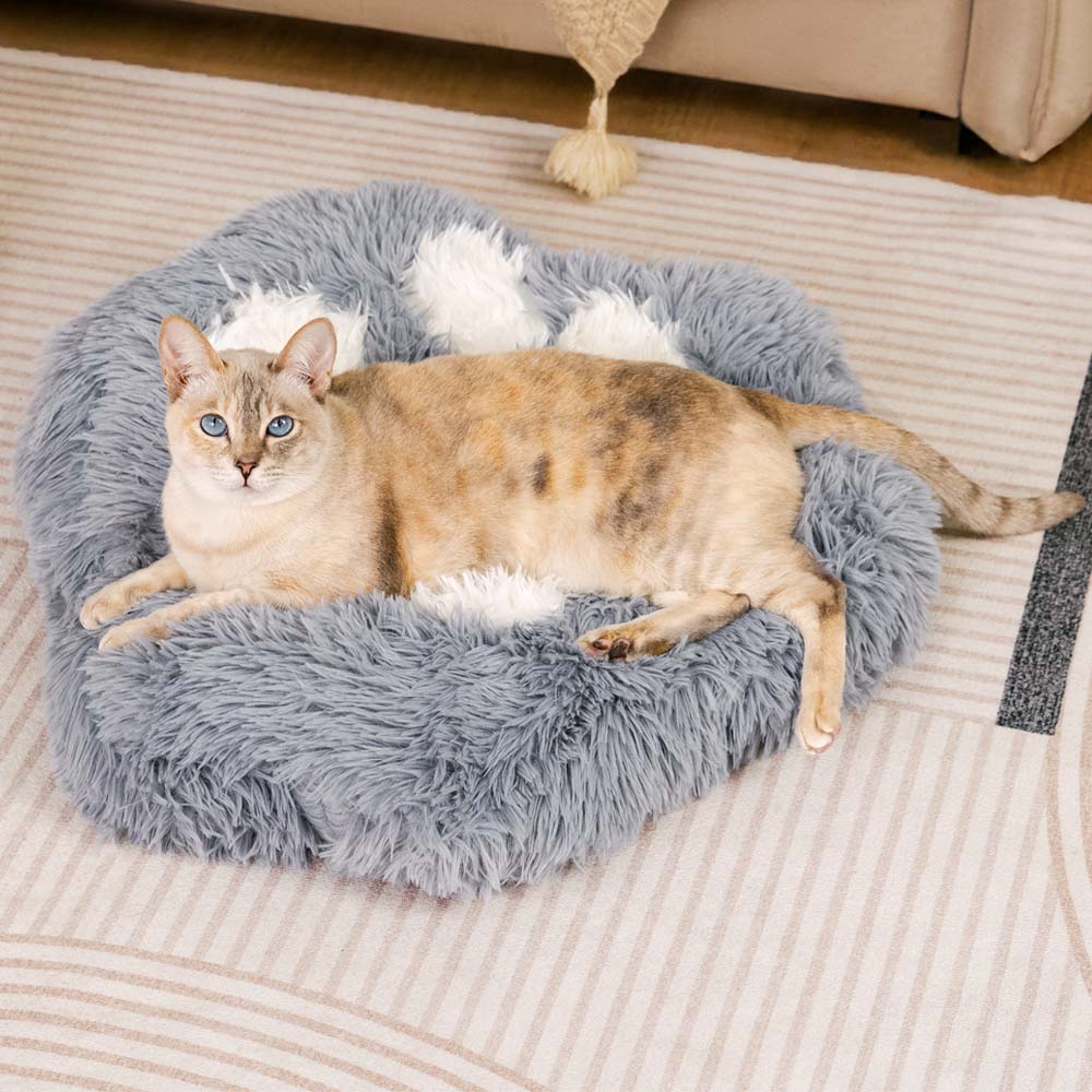 Washable Fluffy Non-Slip Cozy Cat Bed-Paw Spot - News Pet Shop
