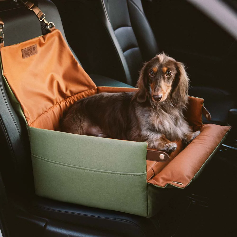 Elevated Faux Leather Deluxe Dog Car Seat Booster Bed - Urban Voyager - News Pet Shop