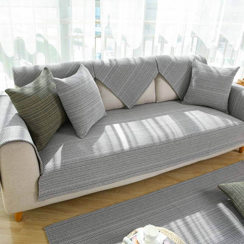 Nature Linen Handwoven Anti-scratch Couch Cover - News Pet Shop