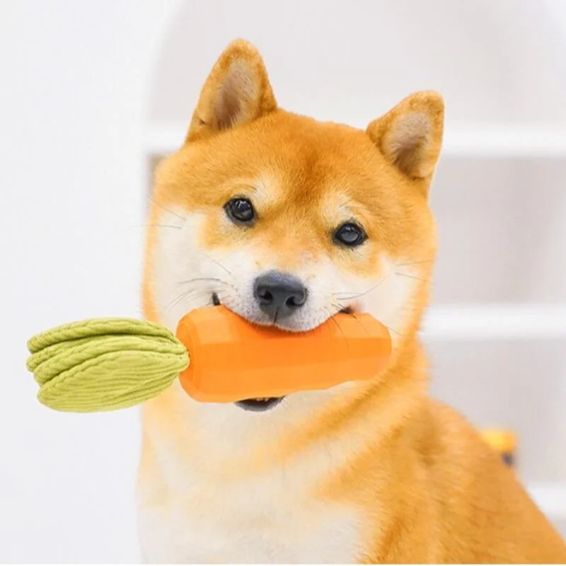 Carrot Squeaky Toy Durable Dog Chew Toy - News Pet Shop