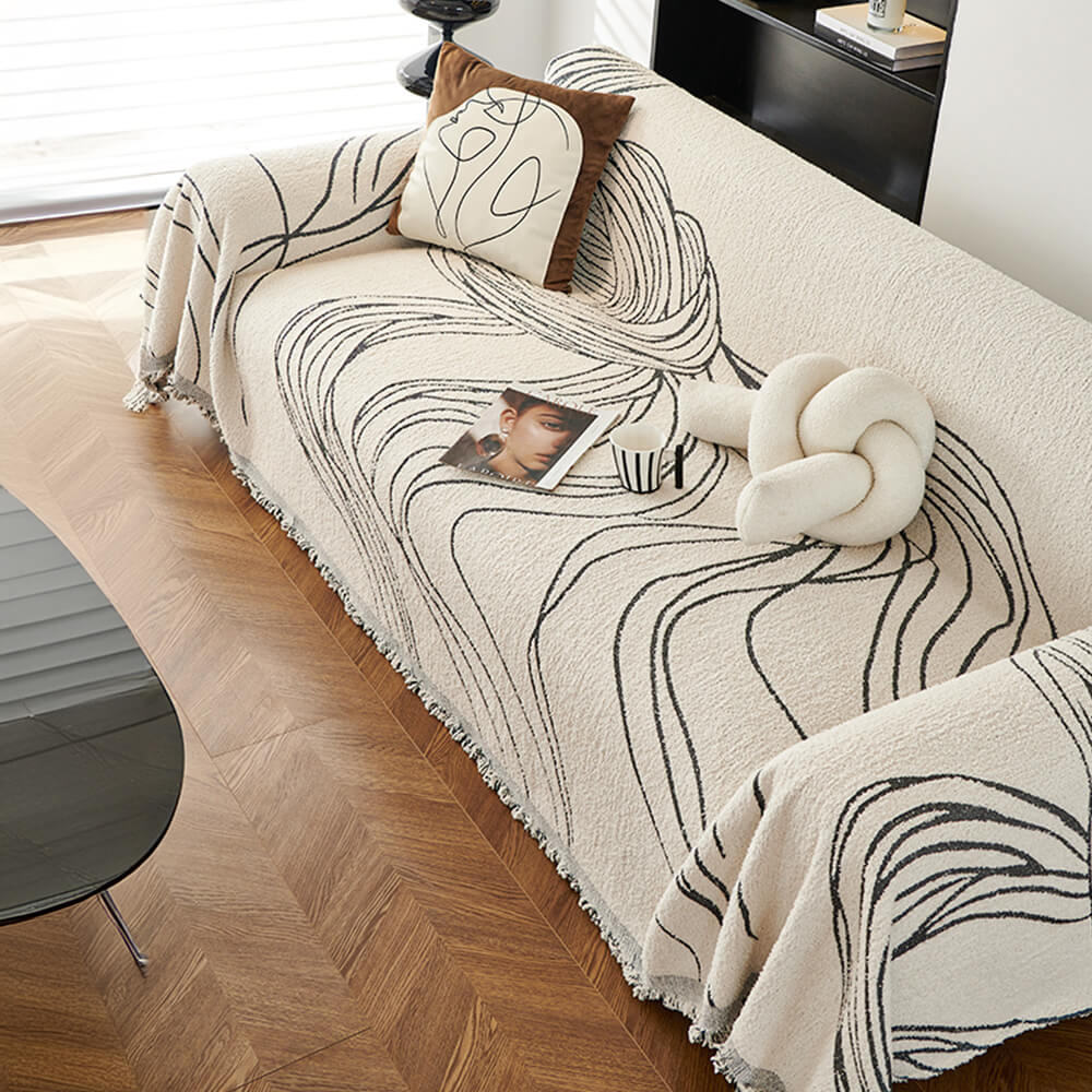 Minimalist Chenille Reversible Cat-Scratch Resistant Non-Slip Couch Cover - News Pet Shop